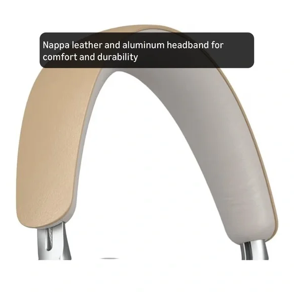 BNWT Bowers & Wilkins Px8 Over-Ear noise canceling Headphones in Tan and Silver - Picture 2 of 16